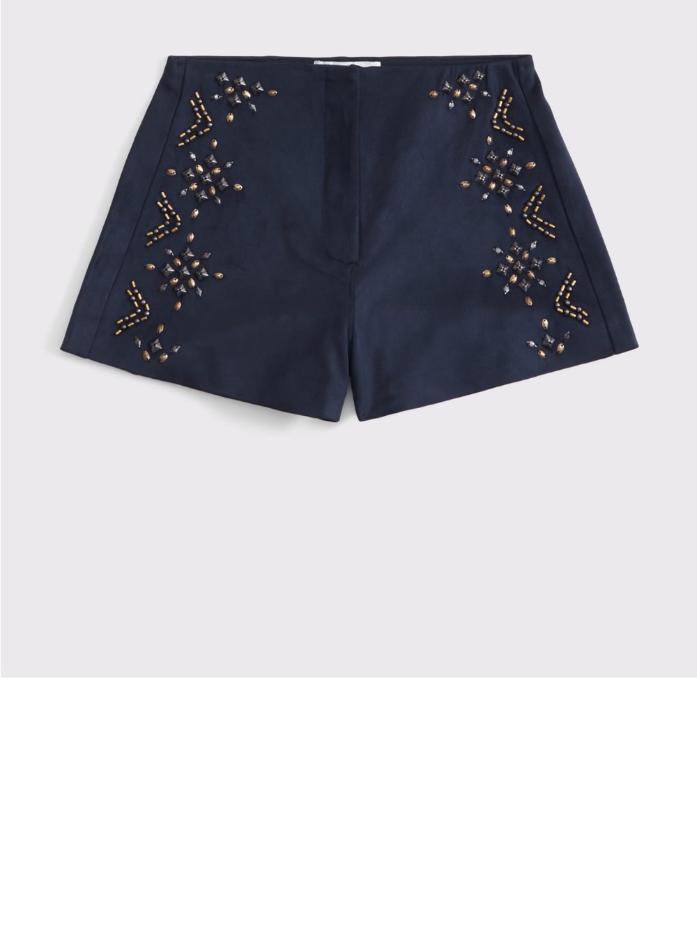 Abercrombie & Fitch Navy High-Waist Embellished Women’s Shorts